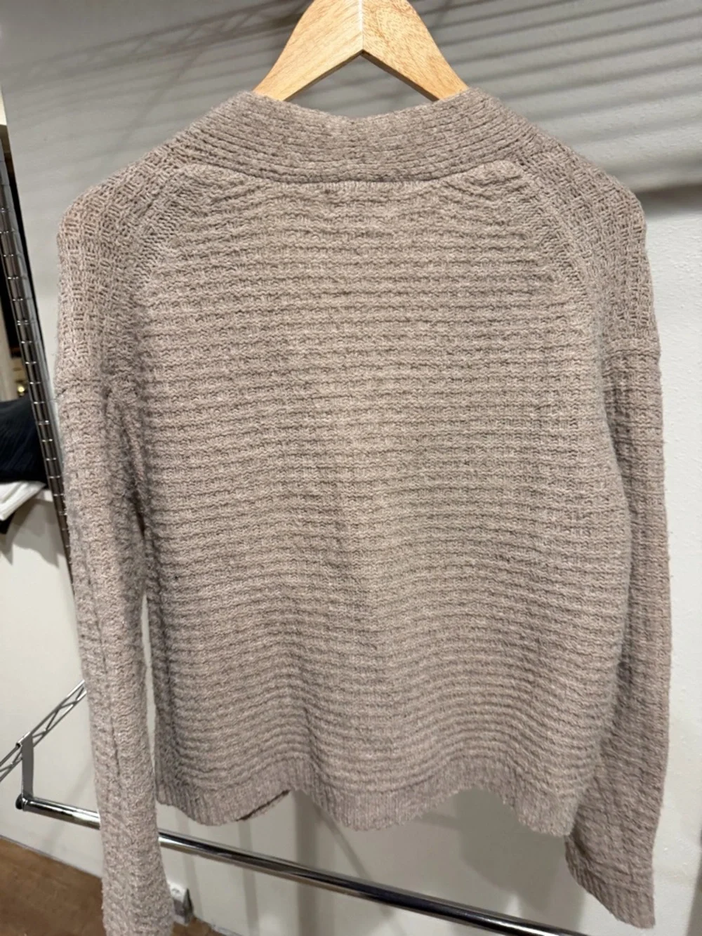 Universal Thread Waffle-Knit Open-Front Cardigan - Taupe - Picture 3 of 3